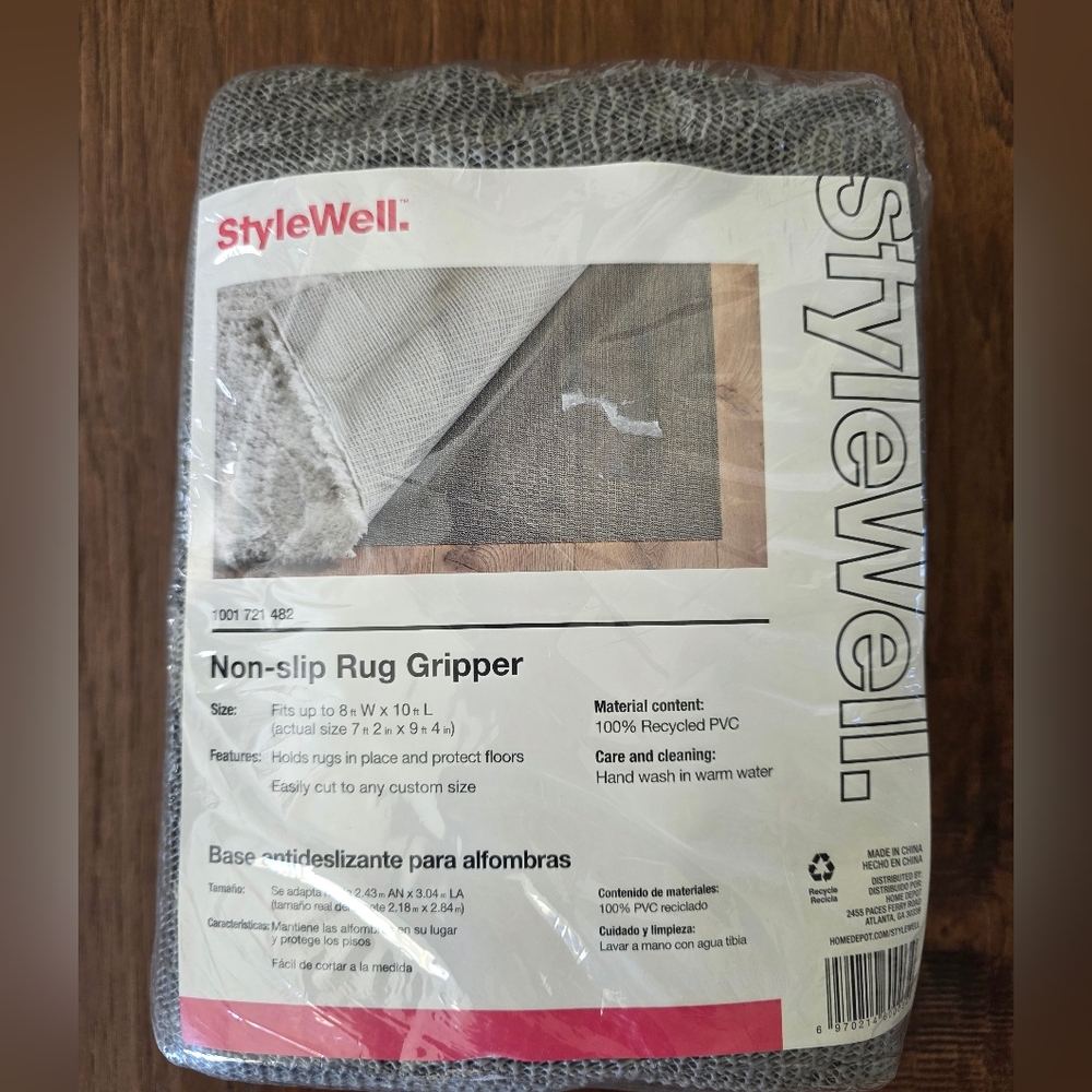 Stylewell 8 x 10 Non-Slip Area Rug Pad Gripper Any Hard Surface Floors Hardwood - Picture 10 of 12